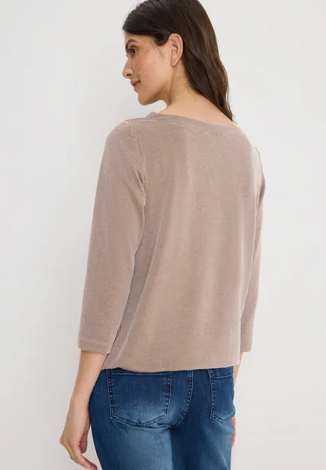 Gestreiftes Shirt mocha caramel