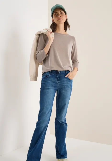 Gestreiftes Shirt mocha caramel