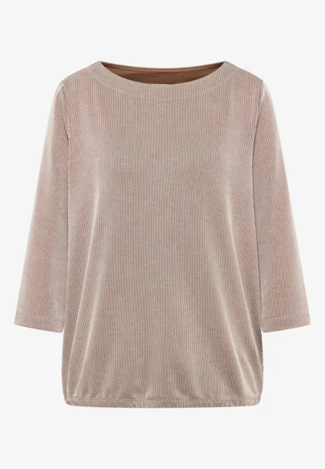 Gestreiftes Shirt mocha caramel