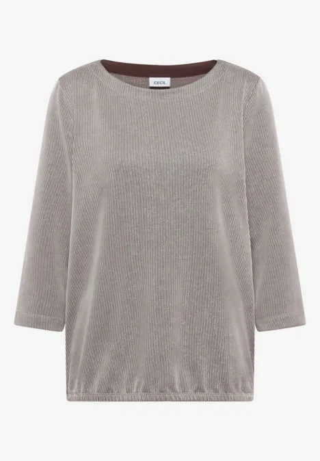 Gestreiftes Shirt macchiato brown Gestreiftes Shirt macchiato brown