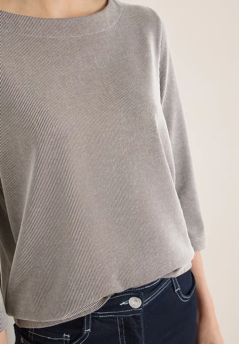 Gestreiftes Shirt macchiato brown Gestreiftes Shirt macchiato brown