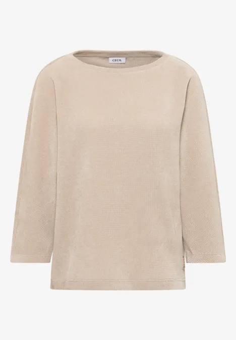 Cordshirt oat milk beige