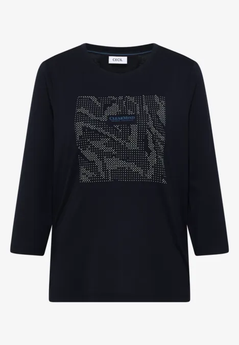 Shirt mit Schmucksteinen urban dark blue