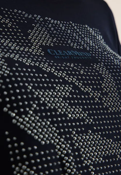 Shirt mit Schmucksteinen urban dark blue