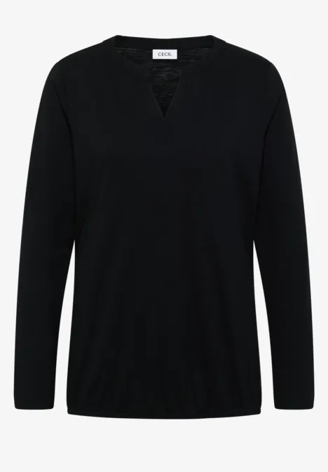 Shirt im Tunika-Look Black