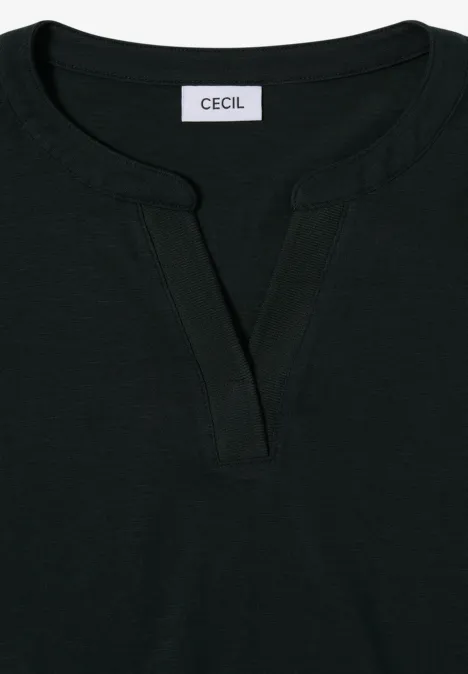 Shirt im Tunika-Look ink green