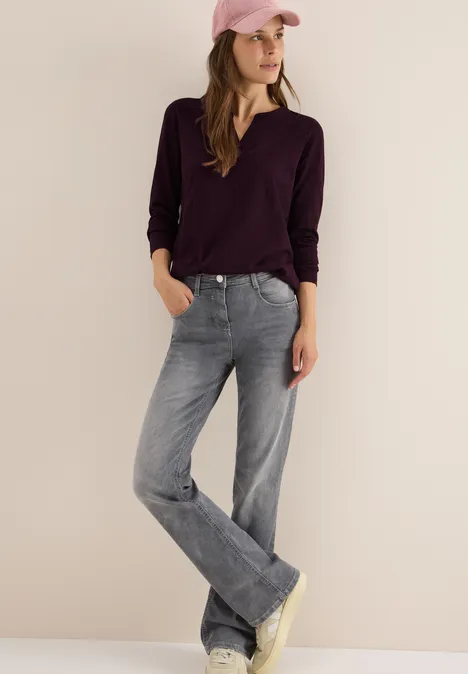 Shirt im Tunika-Look eggplant red