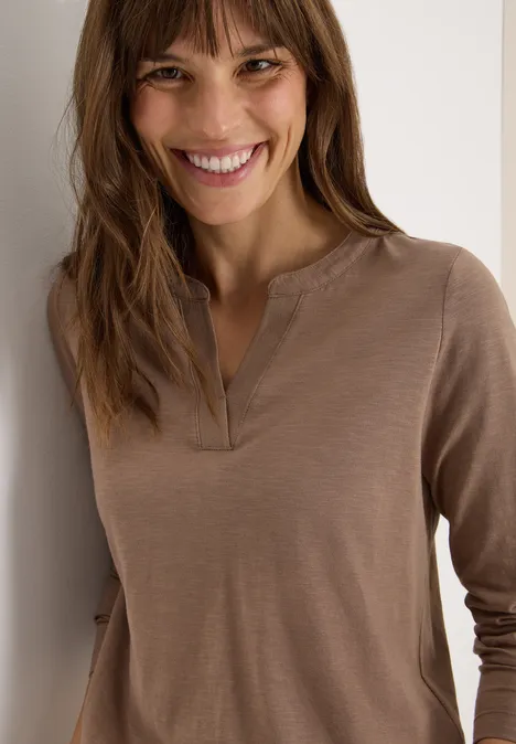 Shirt im Tunika-Look cocoa taupe