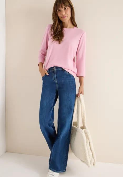 Shirt mit Rippstruktur blossom glow