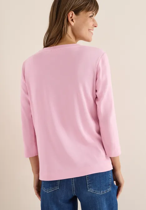 Shirt mit Rippstruktur blossom glow
