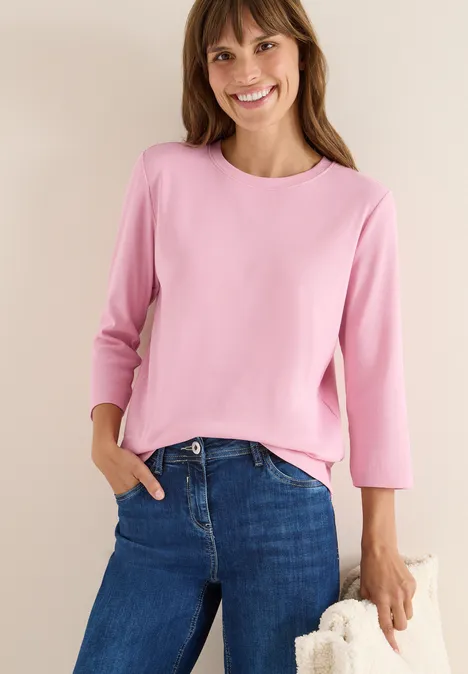 Shirt mit Rippstruktur blossom glow