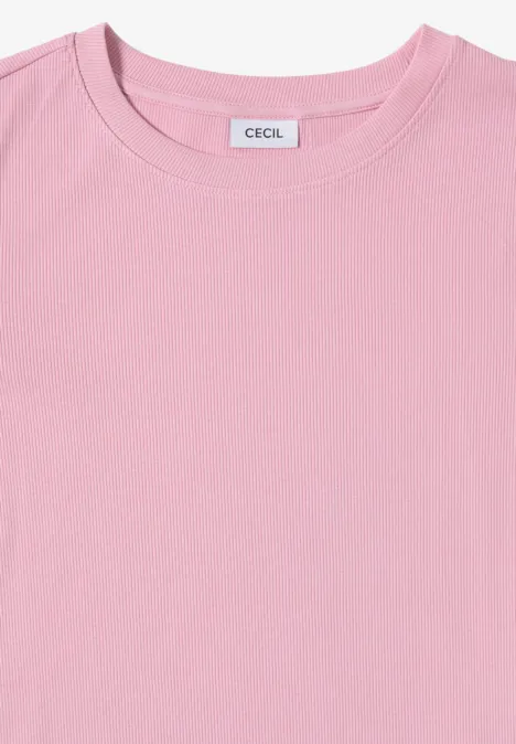 Shirt mit Rippstruktur blossom glow