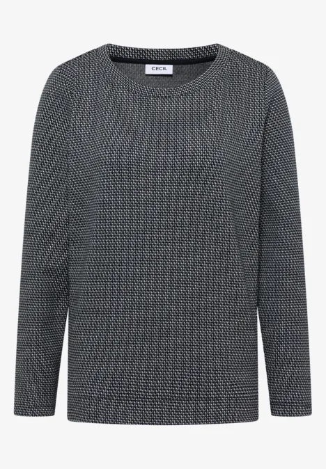 Minimal jacquard shirt urban dark blue