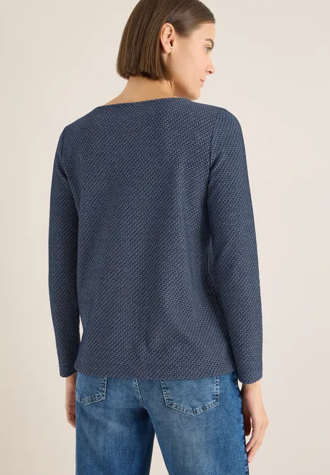Two-Tone Strukturpullover urban dark blue