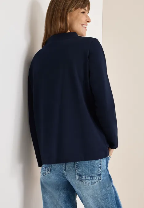Shirt met kunstwerk urban dark blue