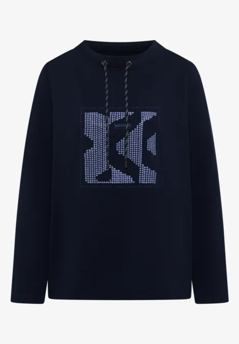 Shirt met kunstwerk urban dark blue