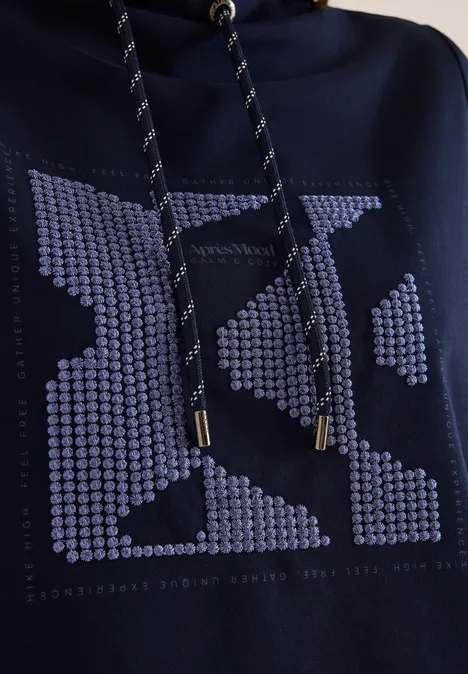 Shirt met kunstwerk urban dark blue