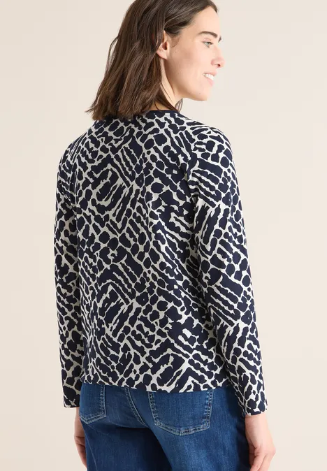 T-shirt à manches longues à motifs urban dark blue