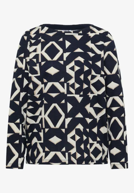 Shirt met boothals urban dark blue