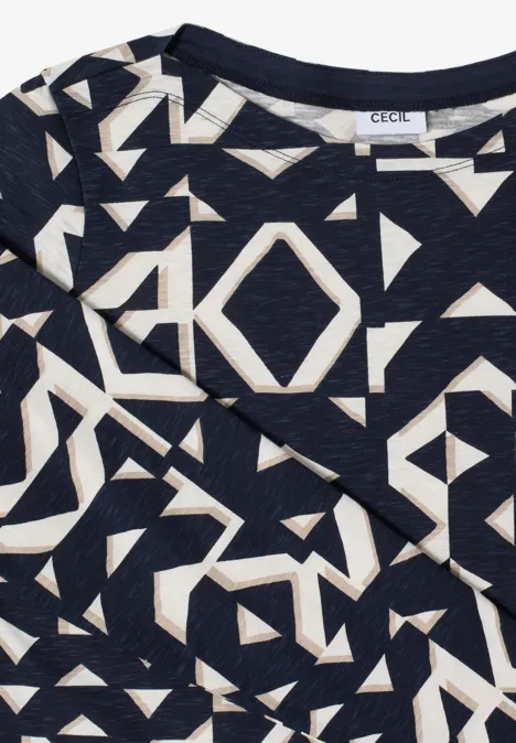 Shirt met boothals urban dark blue