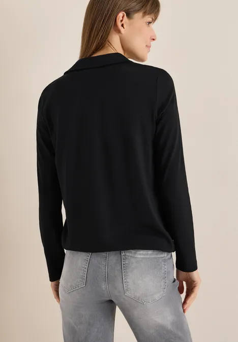 Shirt met een blouse-look Black