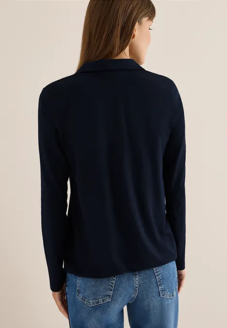 Shirt met een blouse-look urban dark blue