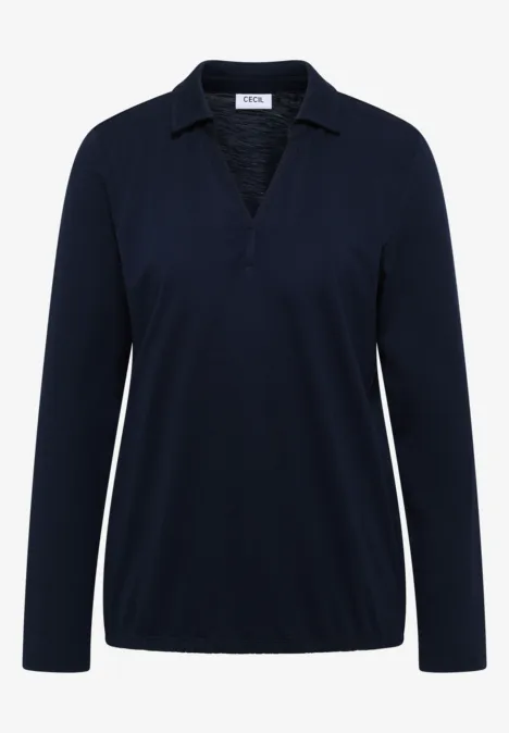 Shirt met een blouse-look urban dark blue