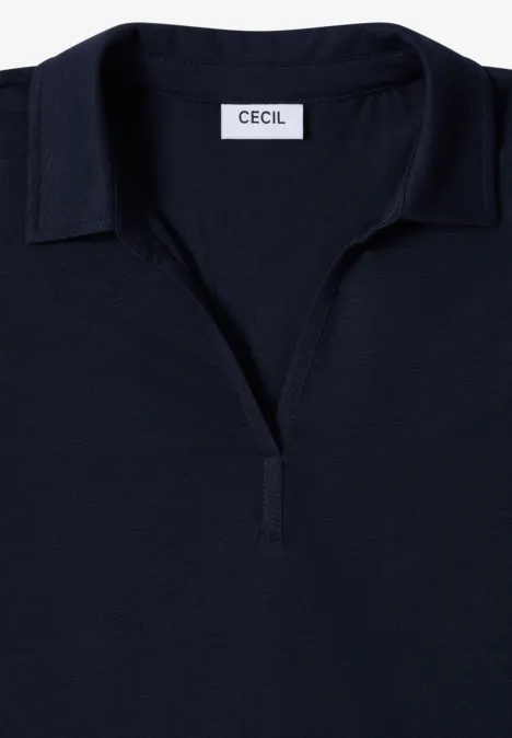 Shirt met een blouse-look urban dark blue