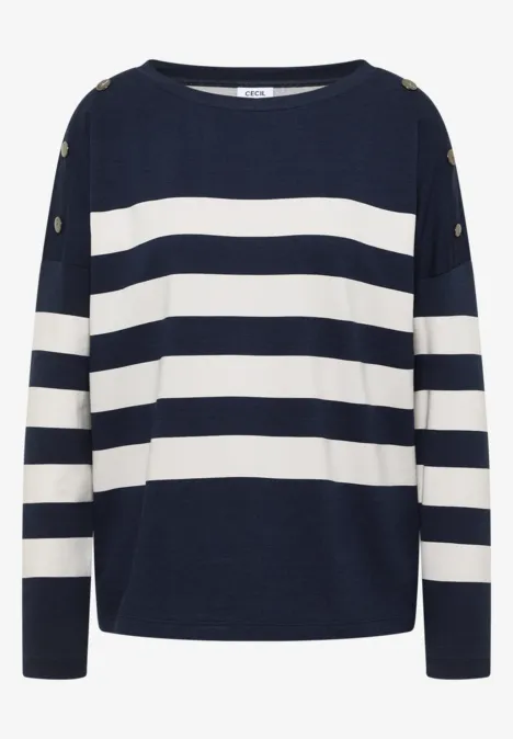 Shirt met knoopdetail urban dark blue