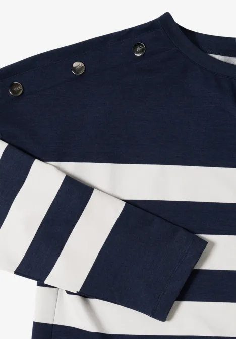 Shirt met knoopdetail urban dark blue