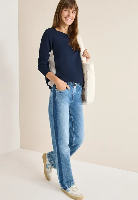 Color Block Shirt urban dark blue