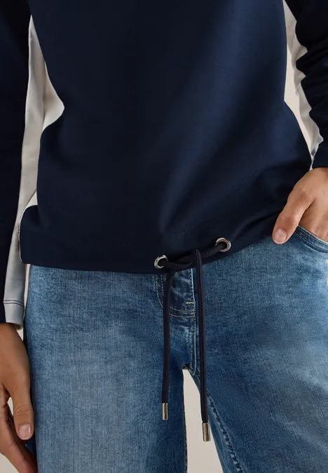 Color Block Shirt urban dark blue