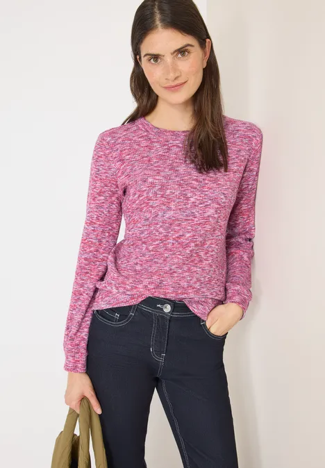 T-shirt à côtes doux et mélangé null T-shirt à côtes doux et mélangé null
