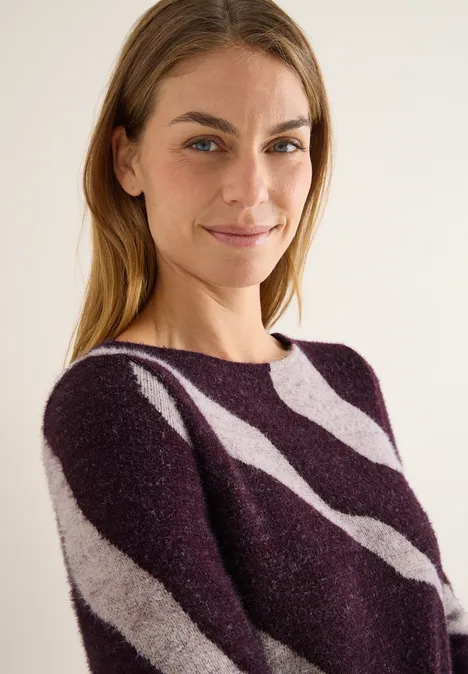 Chemise à motifs en fil de plume eggplant red
