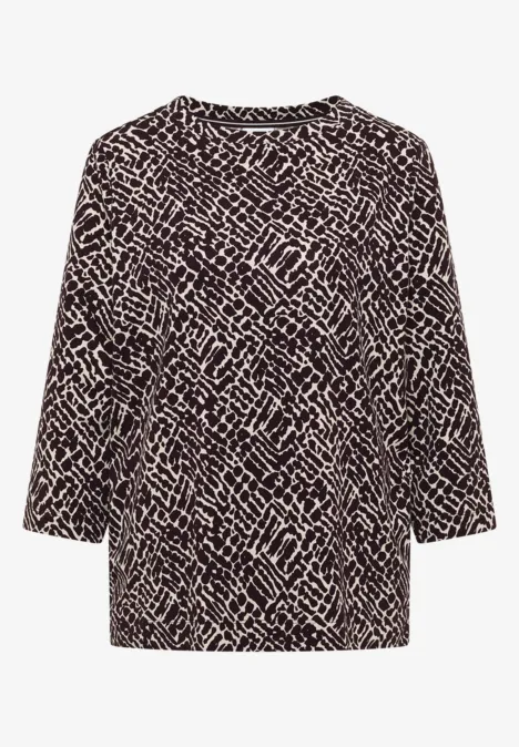 Shirt mit Minimal Print eggplant red
