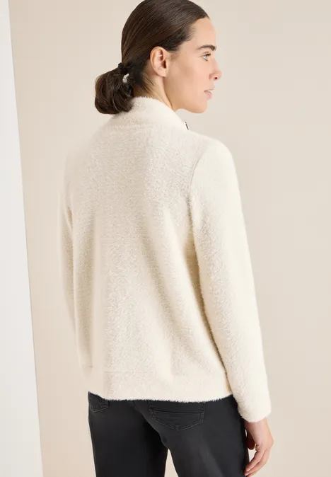 Veste en fil de plume light greige
