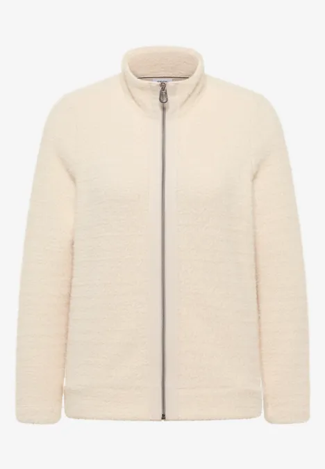 Veste en fil de plume light greige