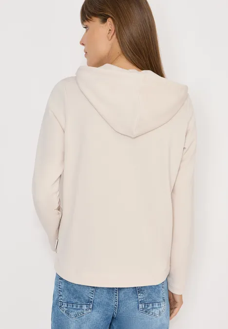 Kapuzenshirt mit Stickerei light greige