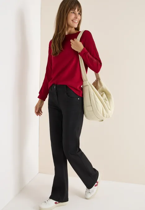 Shirt mit Gallonstreifen beaujolais red