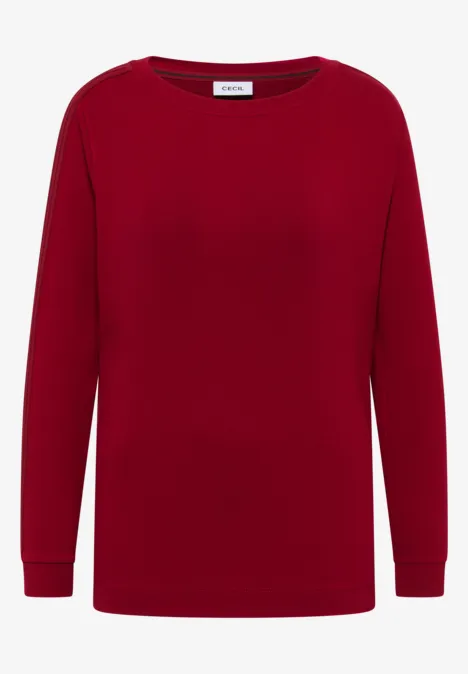 Shirt mit Gallonstreifen beaujolais red