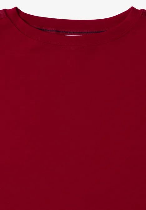Shirt mit Gallonstreifen beaujolais red