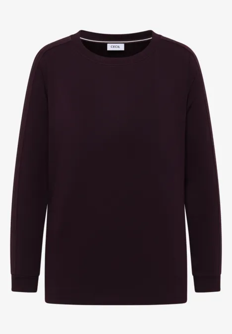 Shirt mit Gallonstreifen eggplant red