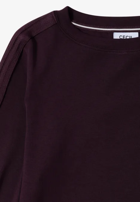 Shirt mit Gallonstreifen eggplant red