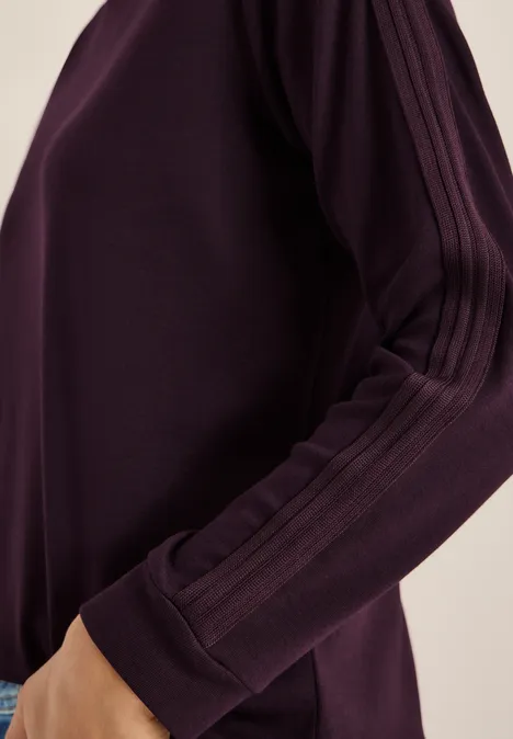 Shirt mit Gallonstreifen eggplant red