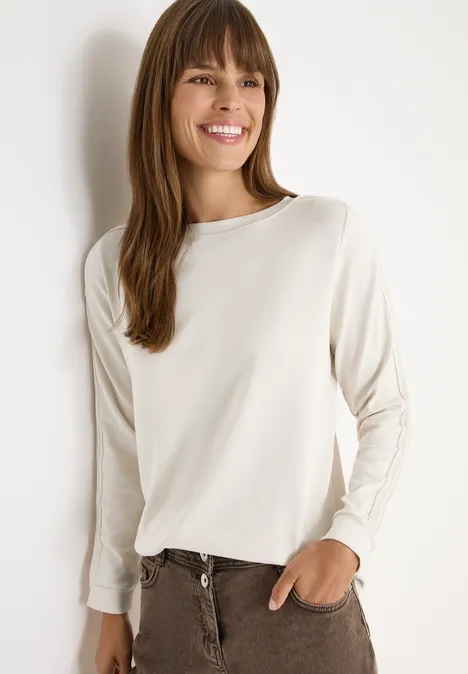 Shirt mit Gallonstreifen light greige