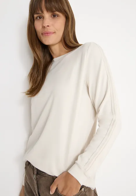 Shirt mit Gallonstreifen light greige