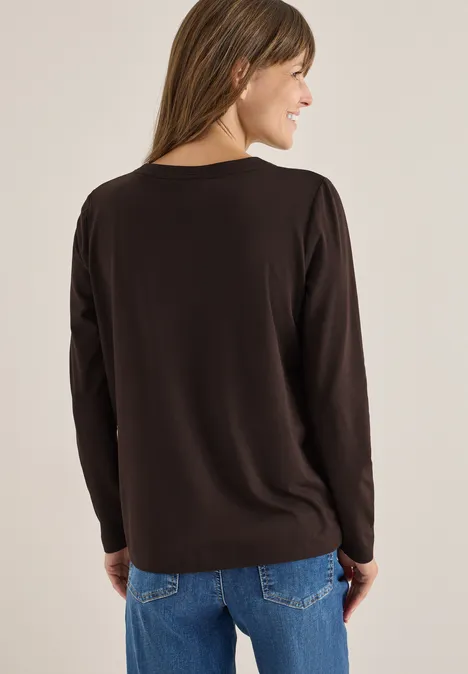 T-shirt au look tunique tartufo brown