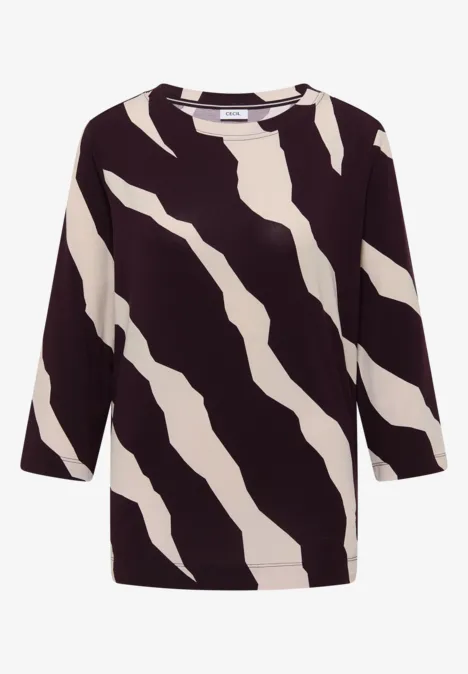 Gemustertes Shirt eggplant red