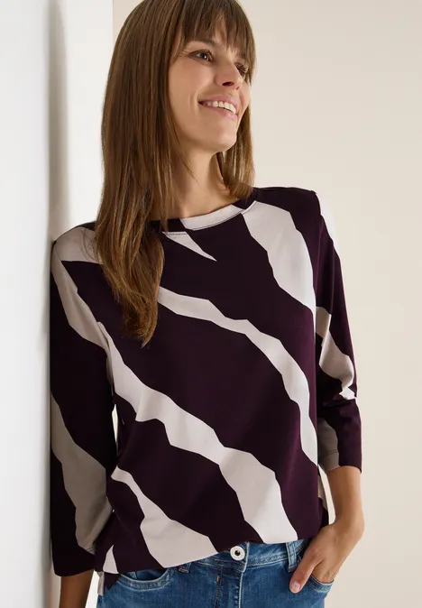 Gemustertes Shirt eggplant red