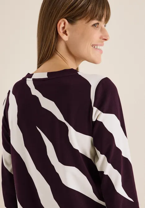 Gemustertes Shirt eggplant red